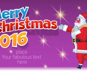 2016 merry christmas with funny santa vector design 01