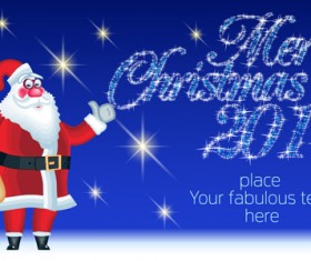 2016 merry christmas with funny santa vector design 04
