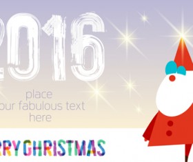 2016 merry christmas with shiny stars background vector 01