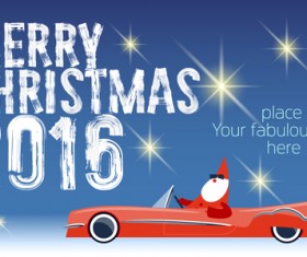 2016 merry christmas with shiny stars background vector 02