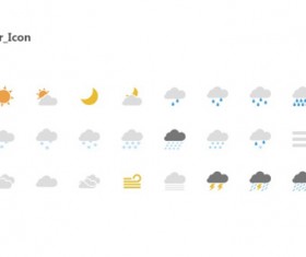24 Kind weather icon set