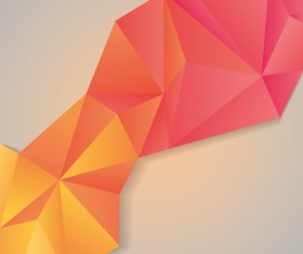 3D geometric shape art background vectors set 01