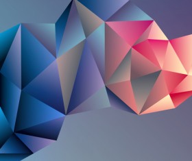 3D geometric shape art background vectors set 03