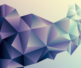 3D geometric shape art background vectors set 06