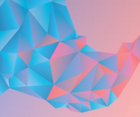 3D geometric shape art background vectors set 09