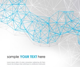 3D triangles web background vector 02