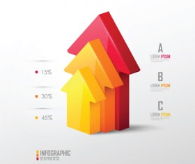 3d infographic modern template vector 05