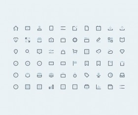 60 Kind web small fine icons set