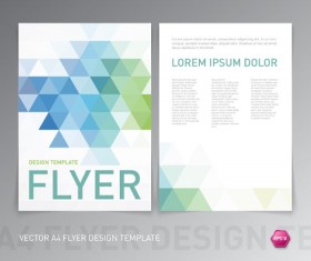 A4 flyer design template vectors material 01