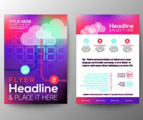 A4 flyer design template vectors material 02