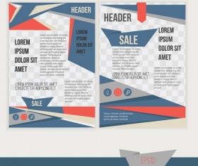 A4 flyer design template vectors material 04