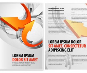 A4 flyer design template vectors material 05