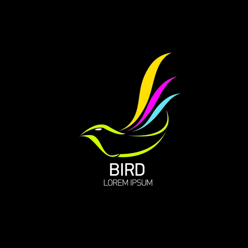 Abstract birds logos creative design vector 04