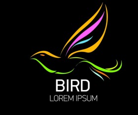 Abstract birds logos creative design vector 05