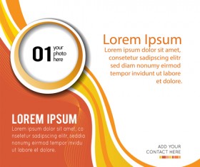 Abstract brochure business template vector 01