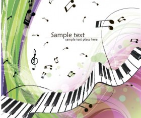 Abstract music art background vectors 03