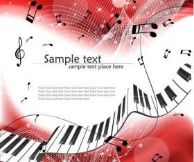 Abstract music art background vectors 04