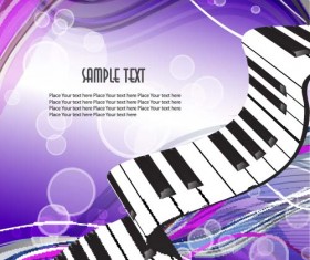 Abstract music art background vectors 05