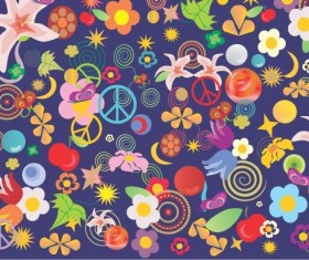 Abstract background lovely flowers vector art