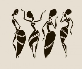African woman design vectors 03