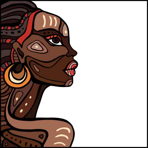 African woman design vectors 06