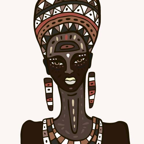 African woman design vectors 10