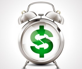 Alarm clock with financial vector