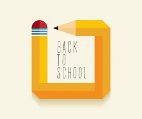 Back to school pencil creative template vector 05
