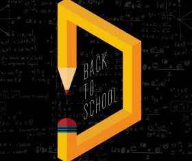 Back to school pencil creative template vector 09