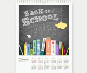 Back to school with calendar vector