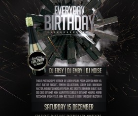 Birthday party creative psd template