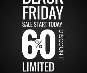 Black friday discount poster template vector 04
