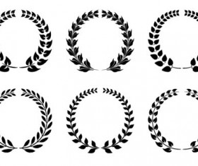 Black laurels illustration vector