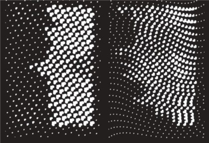Black and white heart-shaped textured pattern vector