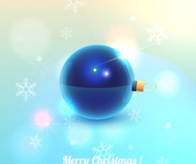 2016 Blue christmas ball vector background