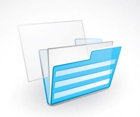 Blue folder icon vectors