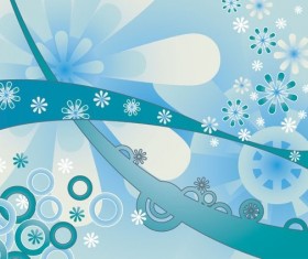 Blue flower abstract background vector