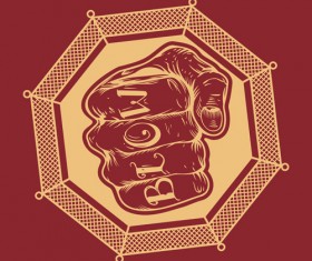 Boxing club labels vintage vector 01