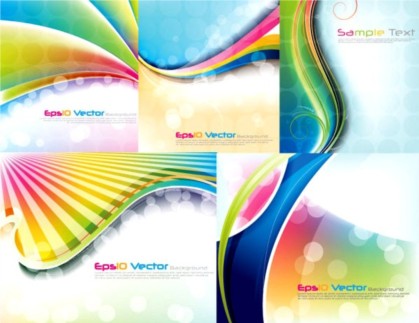 Bright dynamic colorful background vector material