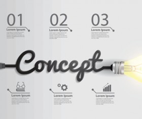 Bulb infographic creative template 04 vector