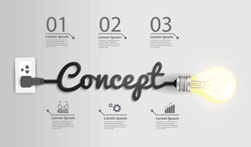 Bulb infographic creative template 04 vector