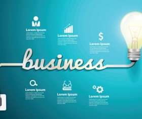 Bulb infographic creative template 08 vector