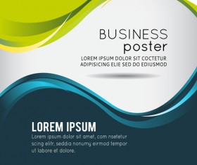 Business poster abstract style vector 01