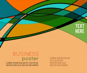 Business poster abstract style vector 02