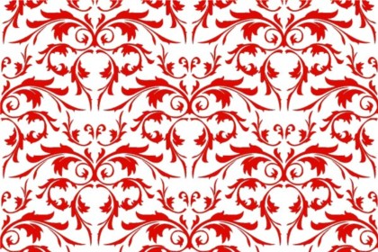 Bright red ornaments pattern vectors