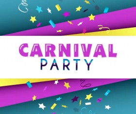 Carnival party poster with confetti vector 01