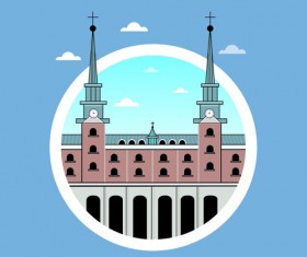 Cartoon Paris Building vector design