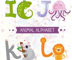 Cartoon animal alphabets deisng vector set 05 free download