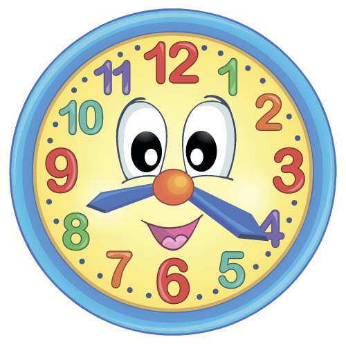 Cartoon clock baby design vector 03