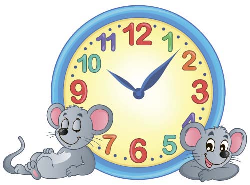 Cartoon clock baby design vector 05 free download